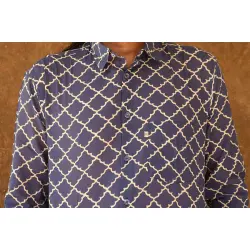 रंगरेज / Rangrez ❂ Block Printed . Fine Cotton Shirt ❂ 11