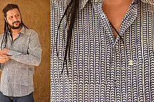 रंगरेज / Rangrez ❂ Block Printed . Fine Cotton Shirt ❂ 12