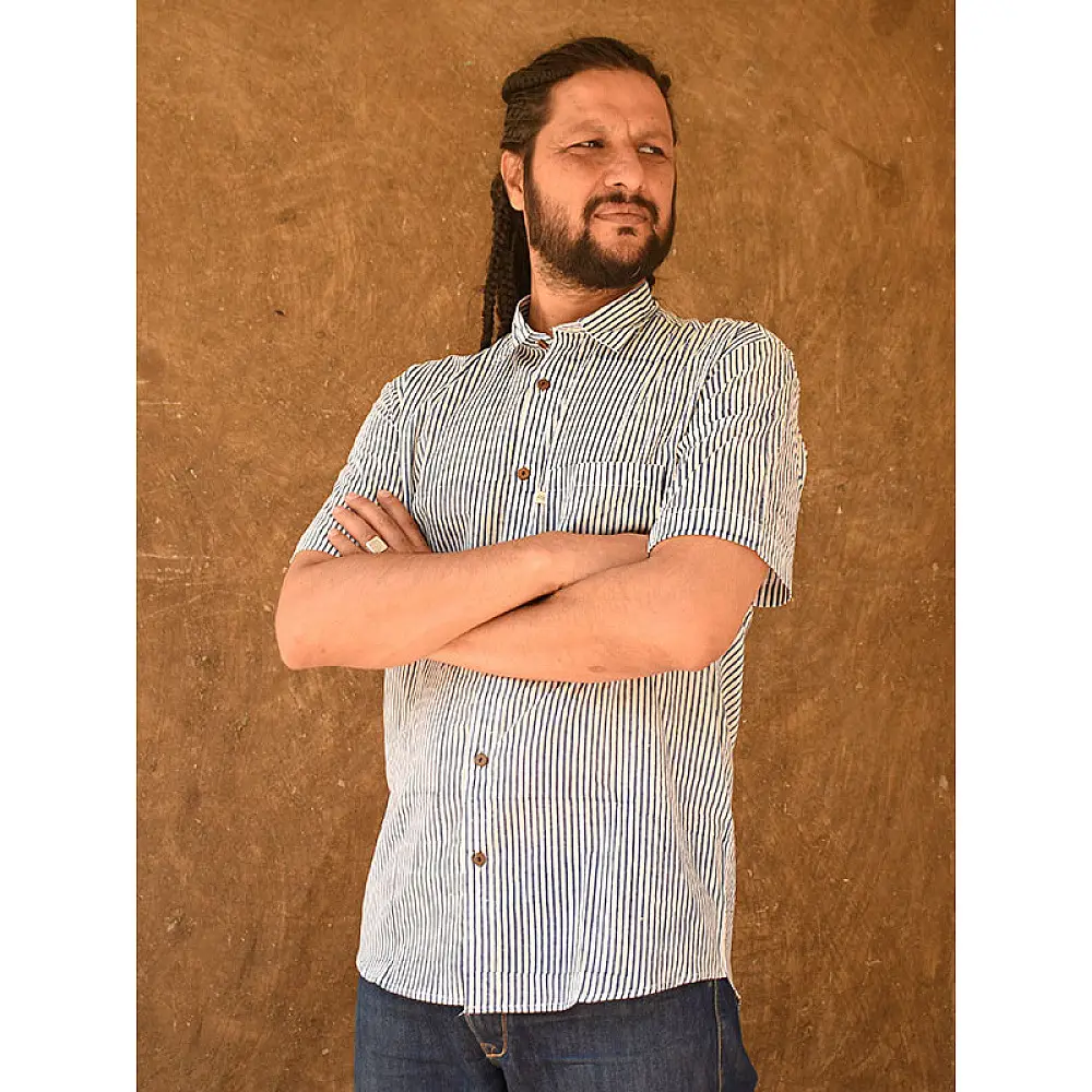 रंगरेज / Rangrez ❂ Block Printed . Fine Cotton Shirt ❂ 14