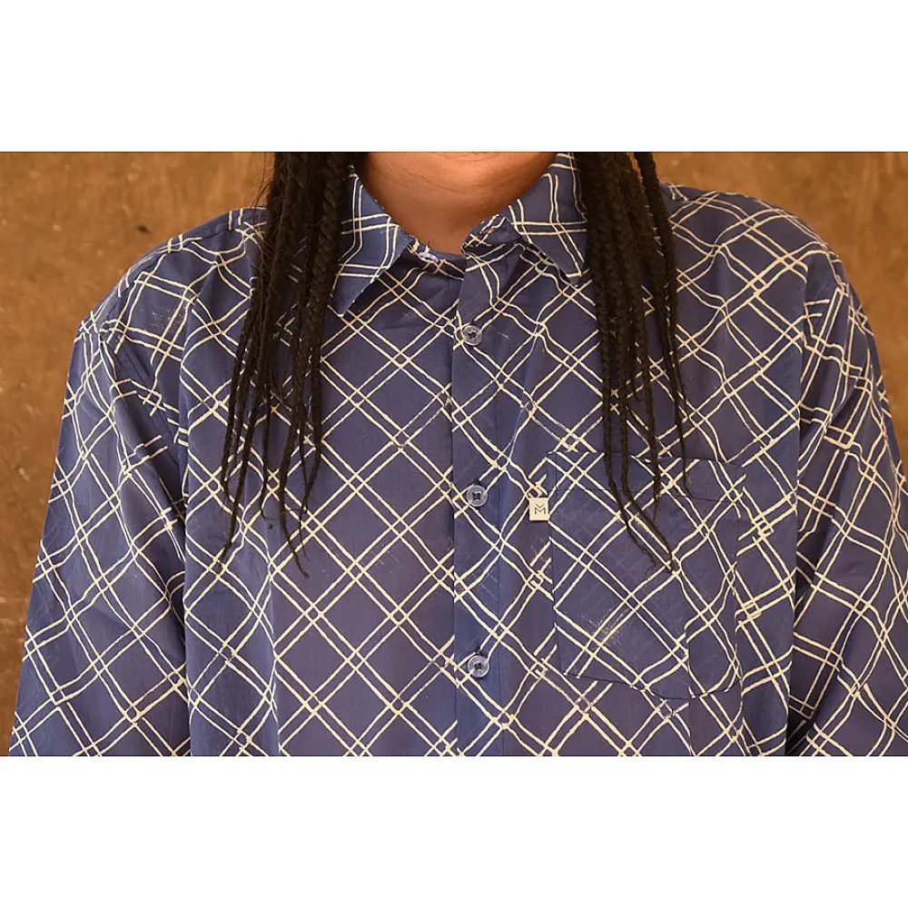 रंगरेज / Rangrez ❂ Block Printed . Fine Cotton Shirt ❂ 25