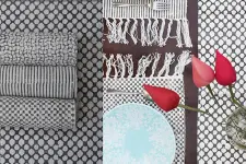 Pomegranate ◐ Cotton Table Mats & Runner { Set- 6 Mats & 1 Runner } ◐ 18