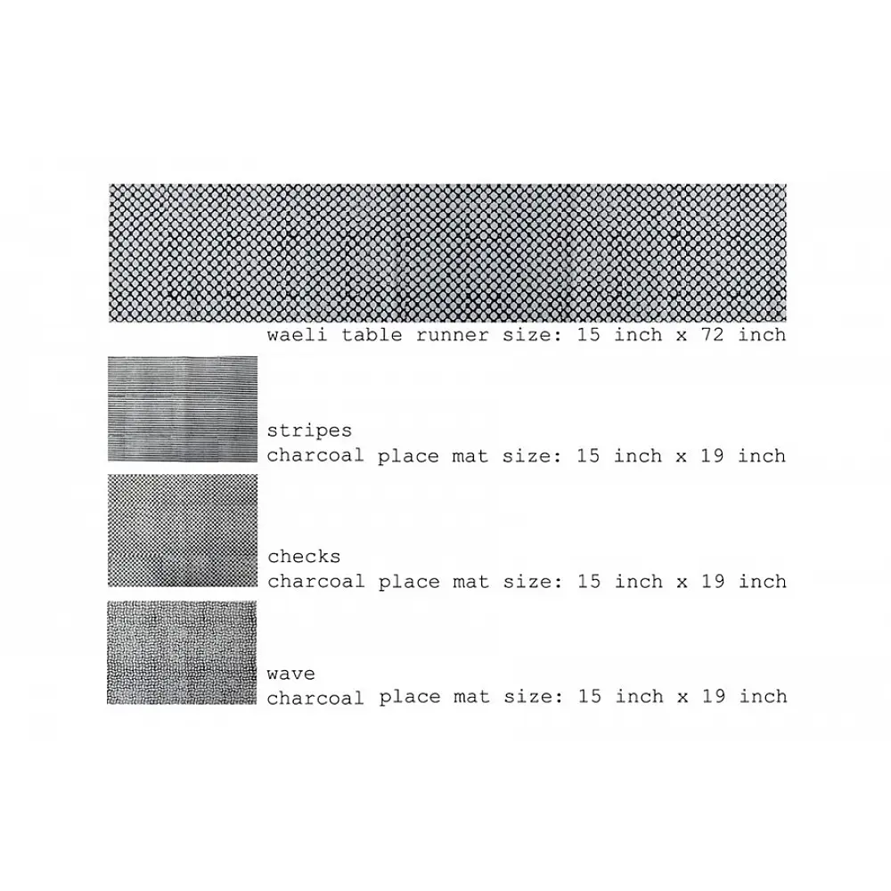 Pomegranate ◐ Cotton Table Mats & Runner { Set- 6 Mats & 1 Runner } ◐ 18