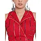खेस ✥ Red khesh overlap blouse with jacket collar ✥ 4