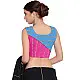 खेस ✥ Pink and blue khesh contemporary blouse with red piping ✥ 7