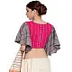 खेस ✥ Pink khesh blouse with grey khesh umbrella sleeves ✥ 8
