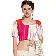 खेस ✥ Three panel blouse in white, pink and orange khesh ✥ 9