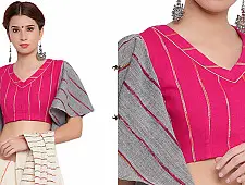 खेस ✥ Pink khesh blouse with grey khesh umbrella sleeves ✥ 8