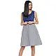 खेस ✥ Blue khesh and grey Cotton Handwoven Dress ✥ c