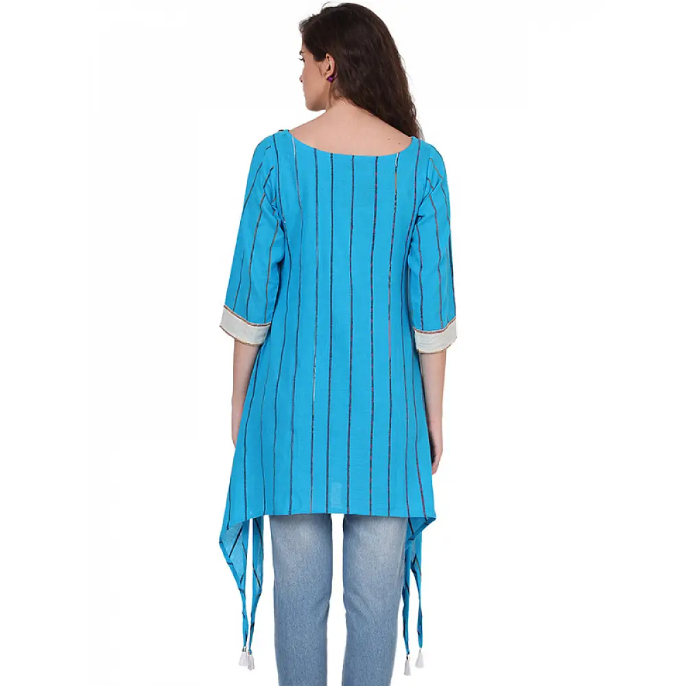 खेस ✥ Khesh blue & white tunic ✥ l