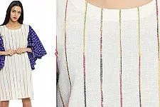 खेस ✥ White khesh bandhani sleeves ✥ d
