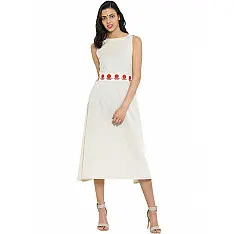 Bindi . बिंदी dress with bindi embroidered waist belt ⚫ 1