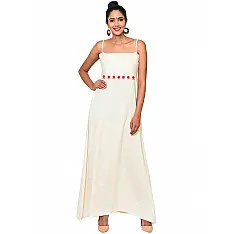 Bindi . बिंदी ⚫ Maxi spaghetti dress with bindi waist band ⚫ 12