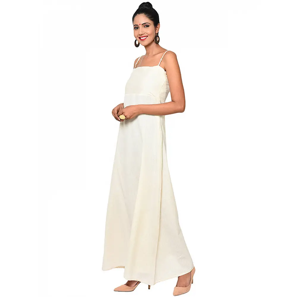 बिंदी ⚫ Maxi spaghetti dress with bindi waist band ⚫ 12