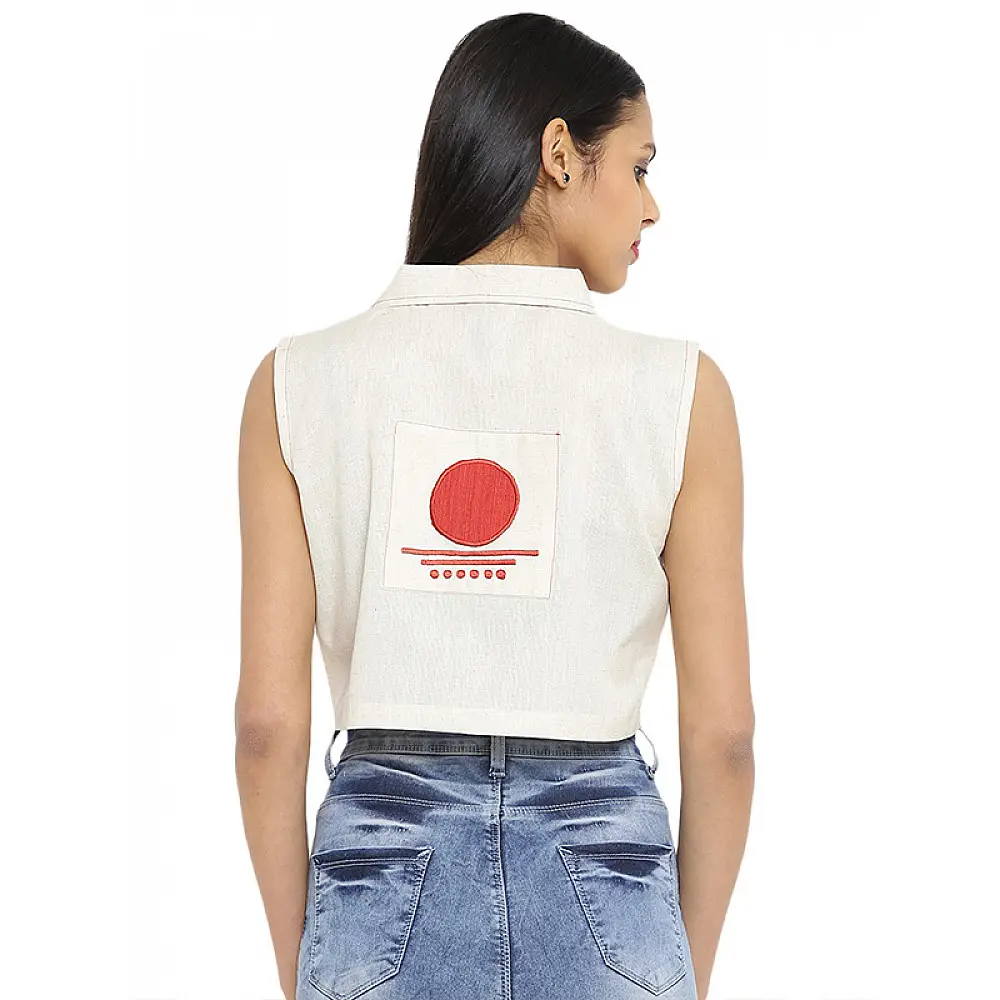 बिंदी ⚫ Crop jacket with bindi patch ⚫ 6