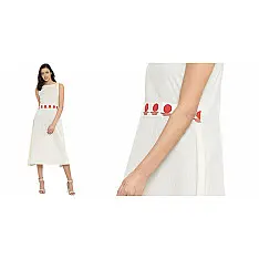 Bindi . बिंदी dress with bindi embroidered waist belt ⚫ 1