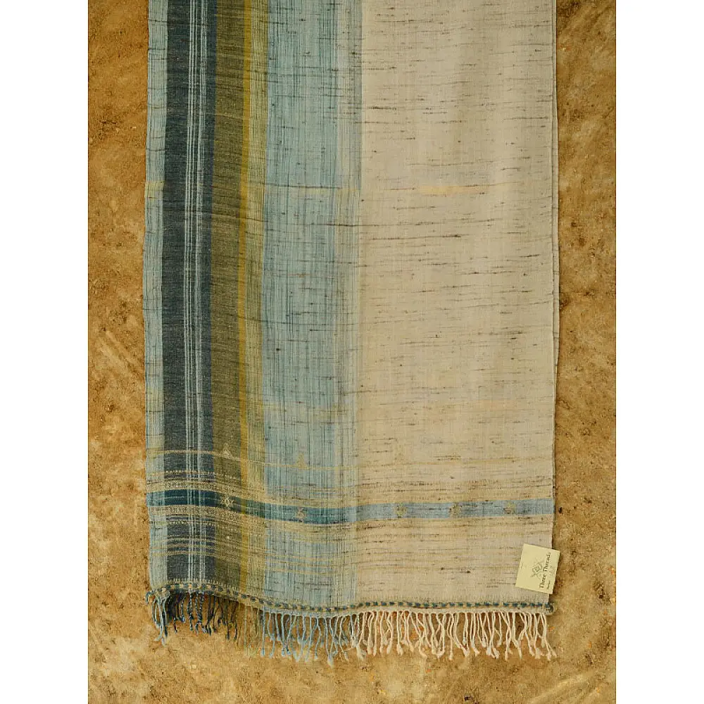 Urvashi ~  Handwoven stole { Tussar Silk + Wool } O