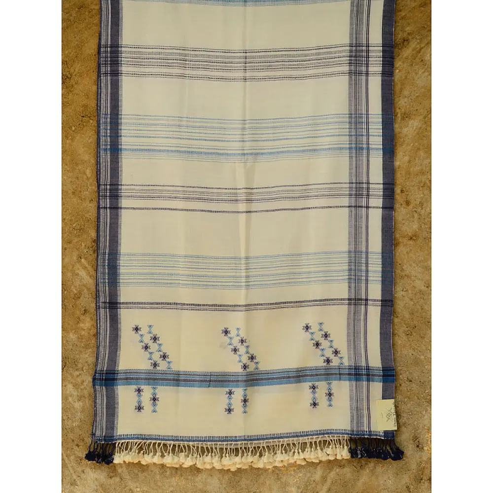 Urvashi ~  Handwoven stole { Bamboo Fiber + Cotton } B