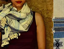 Urvashi ~  Handwoven stole { Bamboo Fiber + Cotton } B