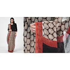 A Breezy Tickle! ☘ Bagru Printed . Kota Cotton Saree ☘ P