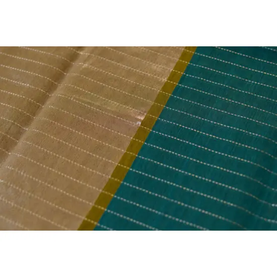 maheshwari saree teal blue color with zari pallu