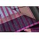 maheshwari cotton silk handloom saree - purple color with resham border