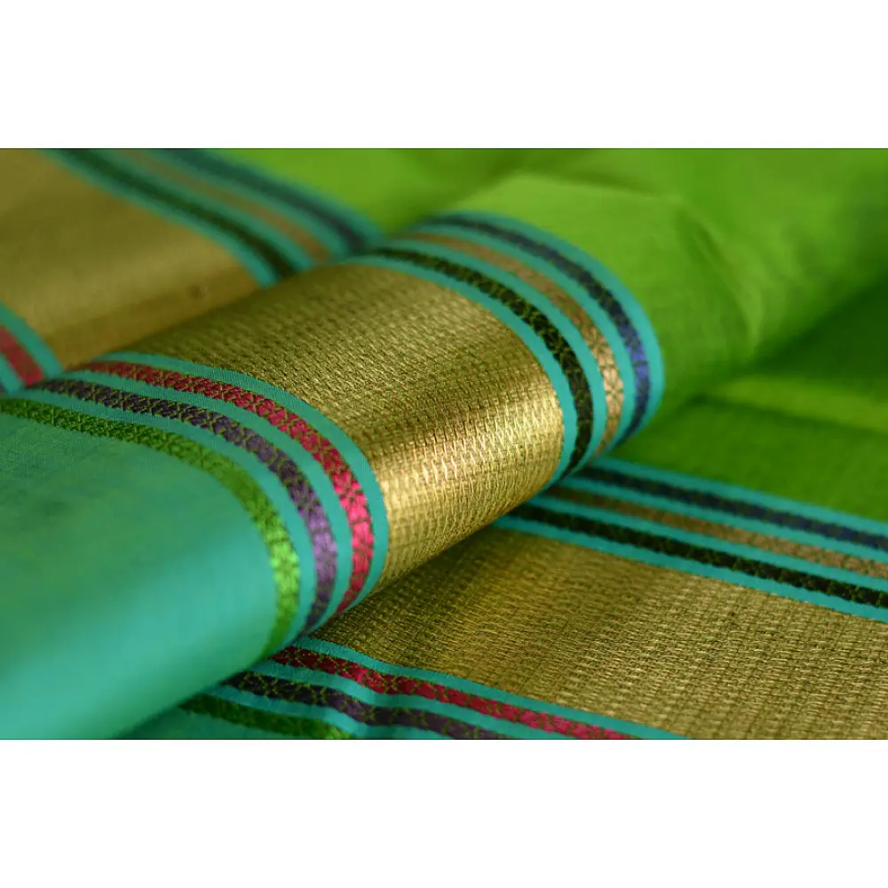 shop maheshwari silk saree - green 