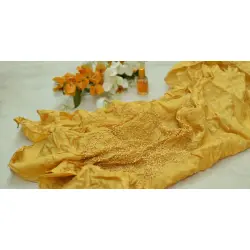 Twinkle Drops ♦ Habotai Silk . Natural Color Bandhani Stole ♦ 13