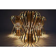 Infinity - Small - Natural Lacquer ☙ Bamboo . Floor lamp - 7