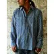 Sanganeri . Cotton Shirt ~ Blue line