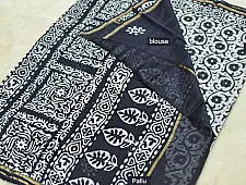 Chandni ✲ Handwoven Chanderi . Batik Saree ✲ 3