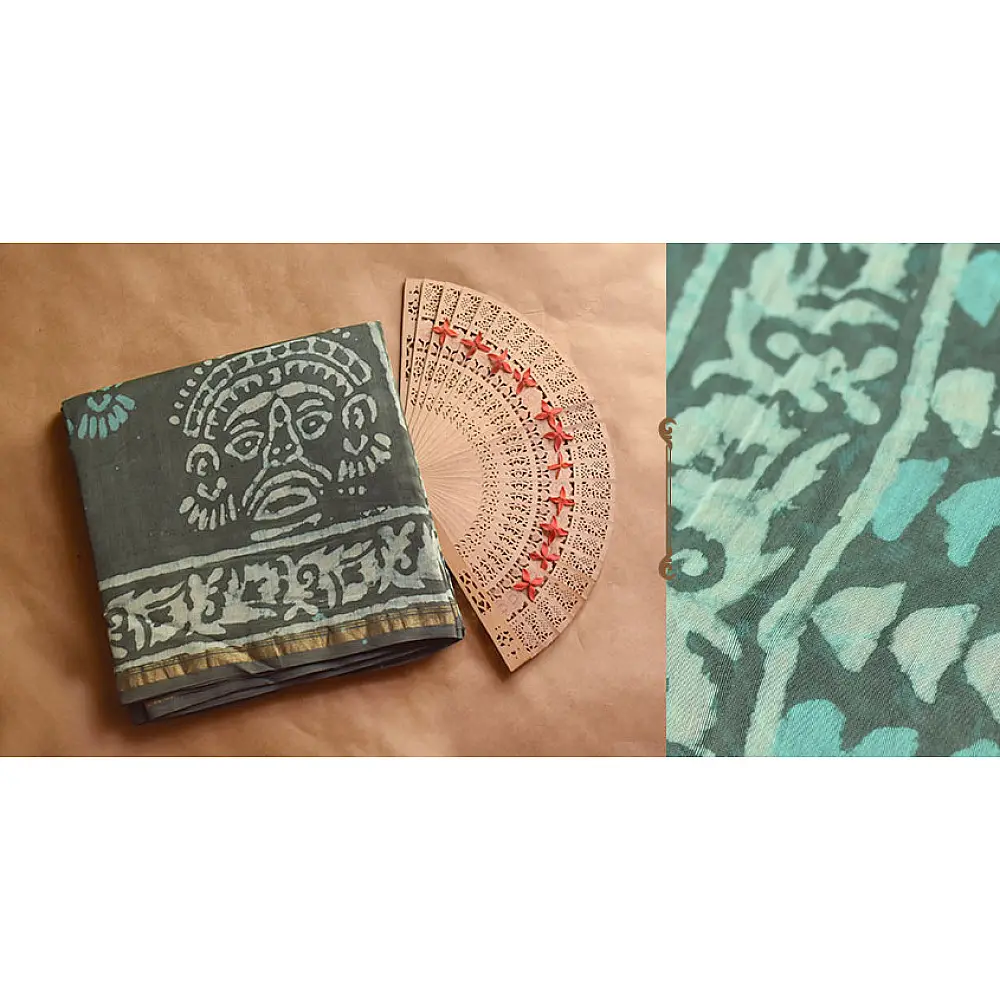 Chandni ✲ Handwoven Chanderi . Batik Saree ✲ 12
