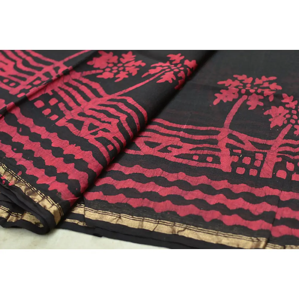 Chandni ✲ Handwoven Chanderi . Batik Saree ✲ 16