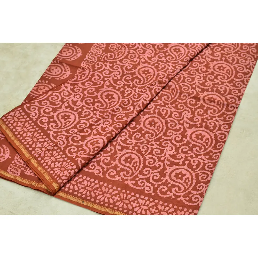 Chandni ✲ Handwoven Chanderi . Batik Saree ✲ 17