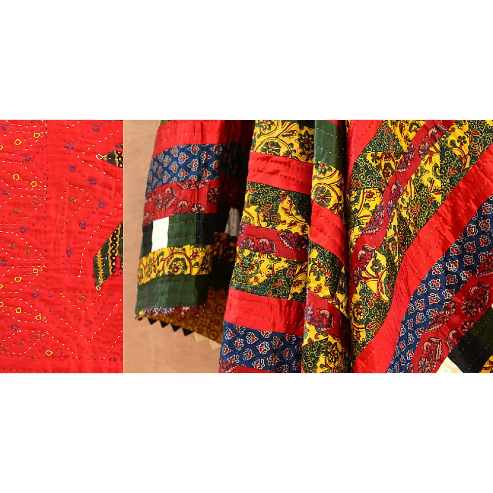 Quilt - Mulbary Silk - Embroidery (Double bed)
