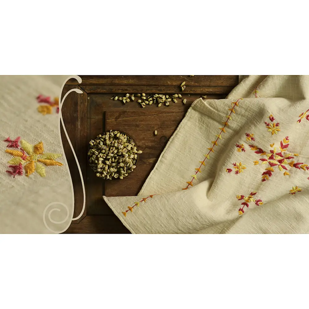सूफियाना ~ Handloom Cotton . Embroidered stoles { 1 }