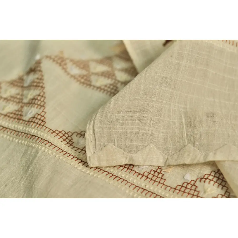 सूफियाना ~ Handloom Cotton . Embroidered dupatta { 11 }