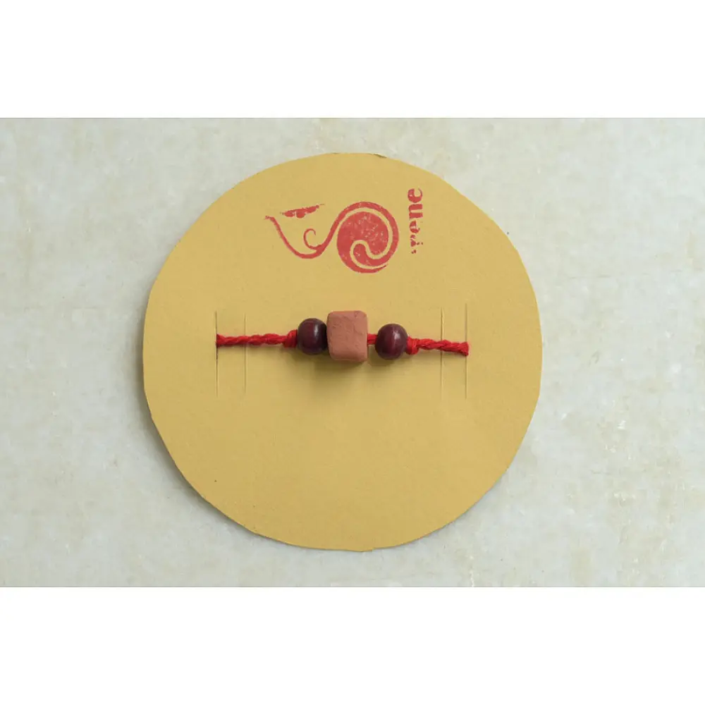 Terracotta ❂ Handmade . Rakhi { c }