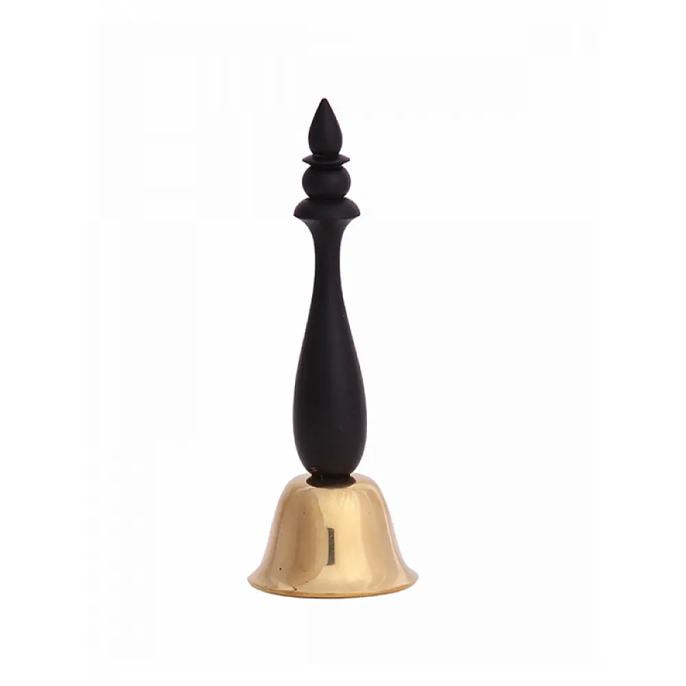 Casted Brass & Wood . Bell ~ 4