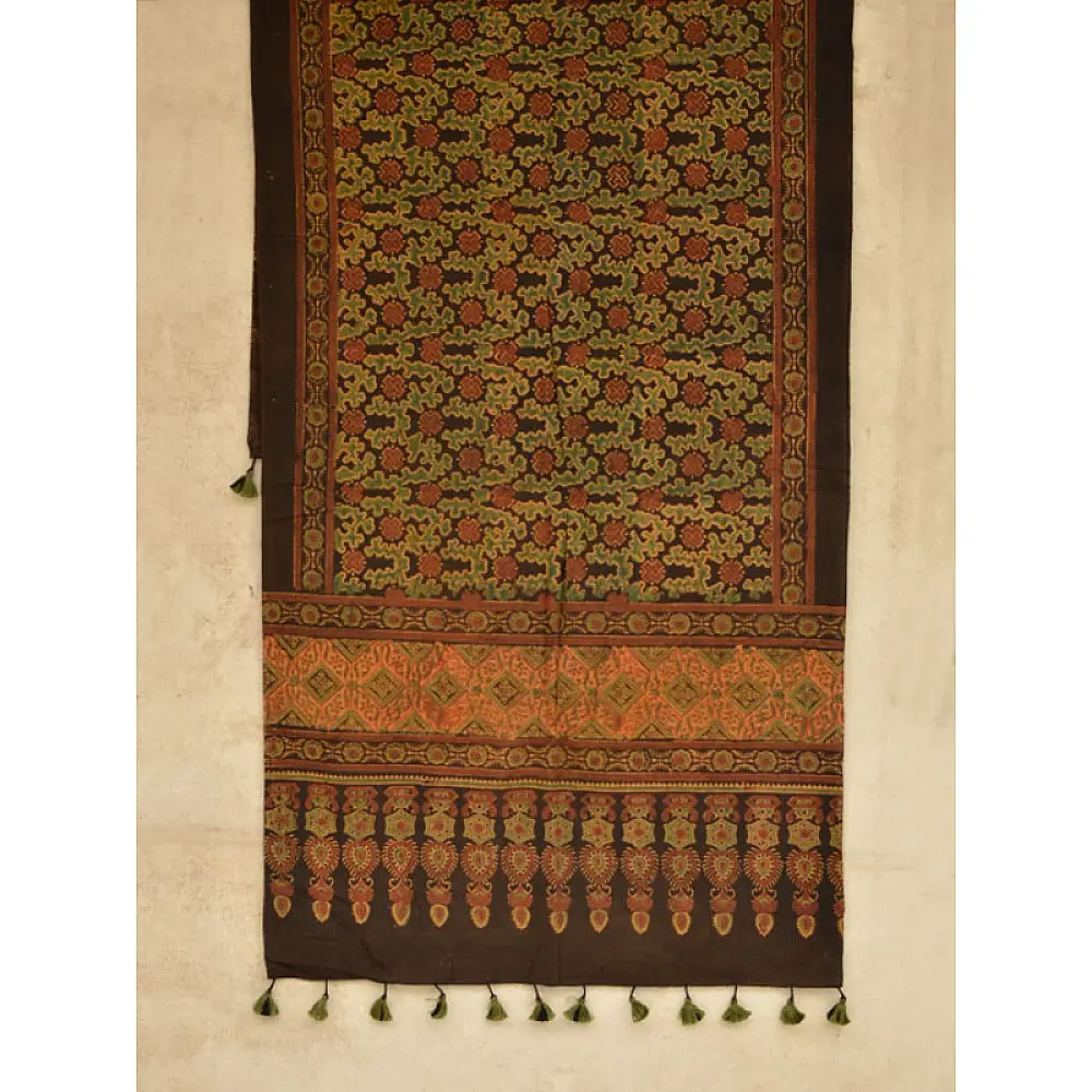 Ripened by the Tropical Sun ❋ Cotton Ajrakh Stole { 7 }