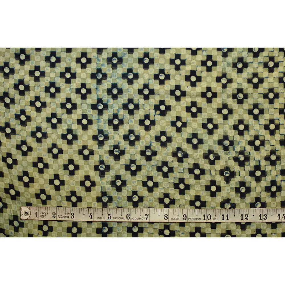 Ajrakh . Natural Color Cotton Fabric ~ 29 { Per meter }