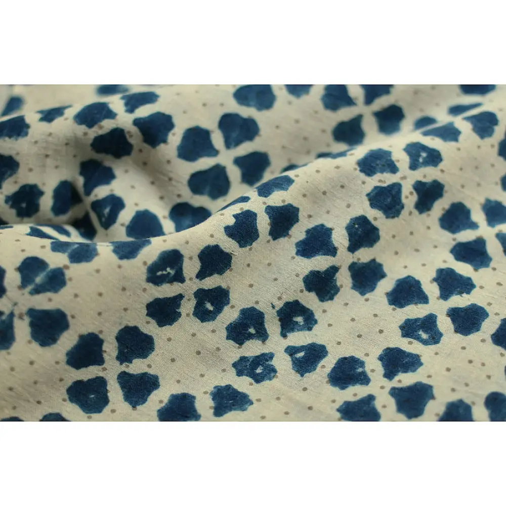 Ajrakh . Natural Color Cotton Fabric ~ 31 { Per meter }