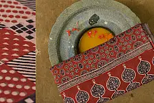 उत्सव  ◈ Mul Cotton . Ajrakh saree ◈ 16