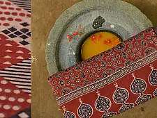 उत्सव  ◈ Mul Cotton . Ajrakh saree ◈ 16