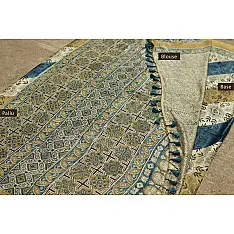 उत्सव  ◈ Gajji Silk . Ajrakh saree ◈ 10