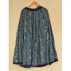 Flowers in a River ~ Ajrakh Cotton Skirt { Long }