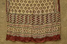 The trails to flowerbeds  ~ Vegetable colors Ajrakh dupatta ~ 1