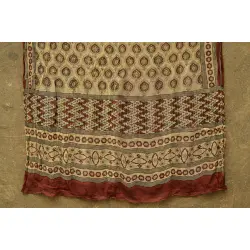 The trails to flowerbeds  ~ Vegetable colors Ajrakh dupatta ~ 1