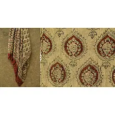 The trails to flowerbeds  ~ Vegetable colors Ajrakh dupatta ~ 1