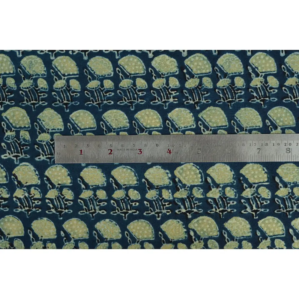 Ajrakh Natural Color Cotton Fabric * M { Per Meter }