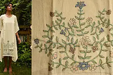 Aranya ♣ Kantha Embroidered . hand spun Handloom ♣ Cotton Dress ♣ 4
